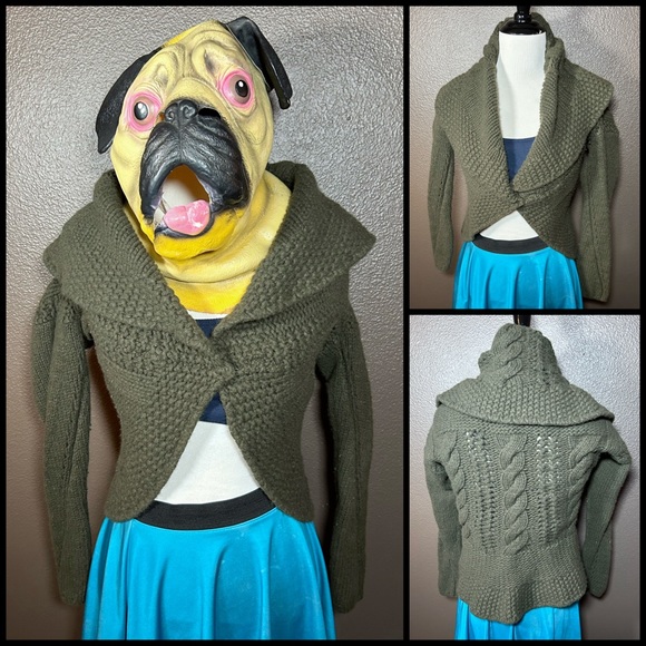 D. Exterior Sweaters - D. EXTERIOR, Italian, ruffle cardigan!!